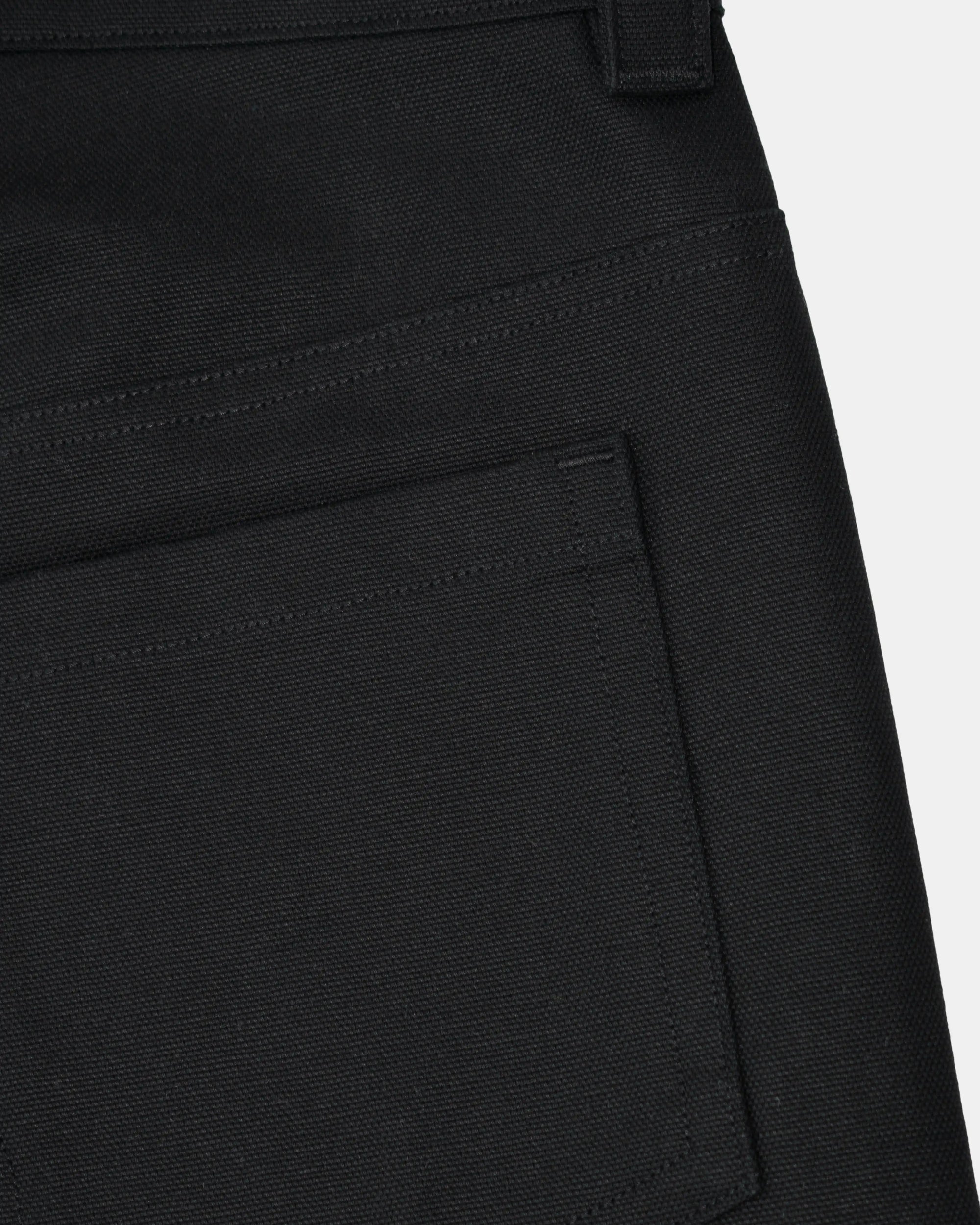 BLACK STACKED PANTS