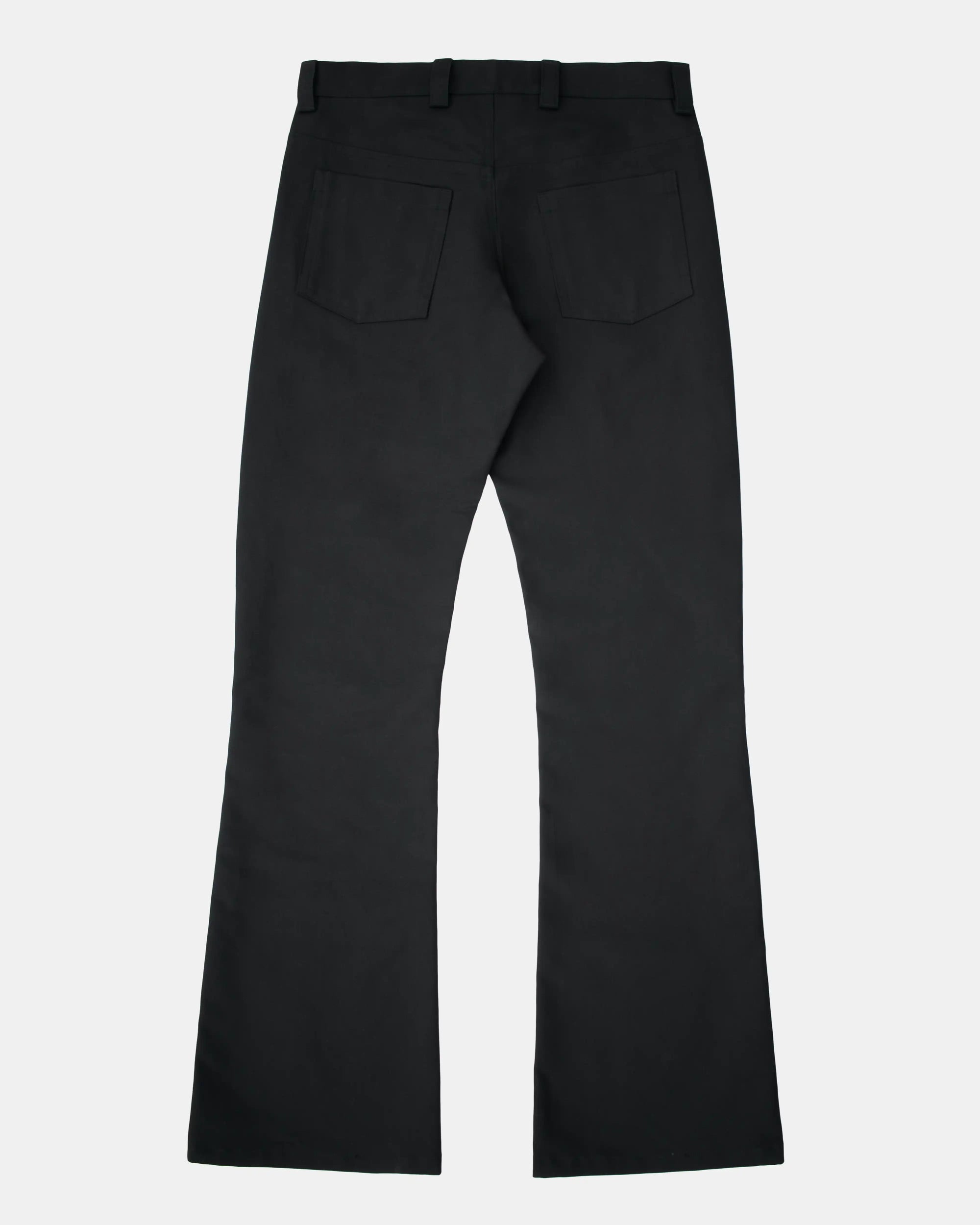BLACK STACKED PANTS
