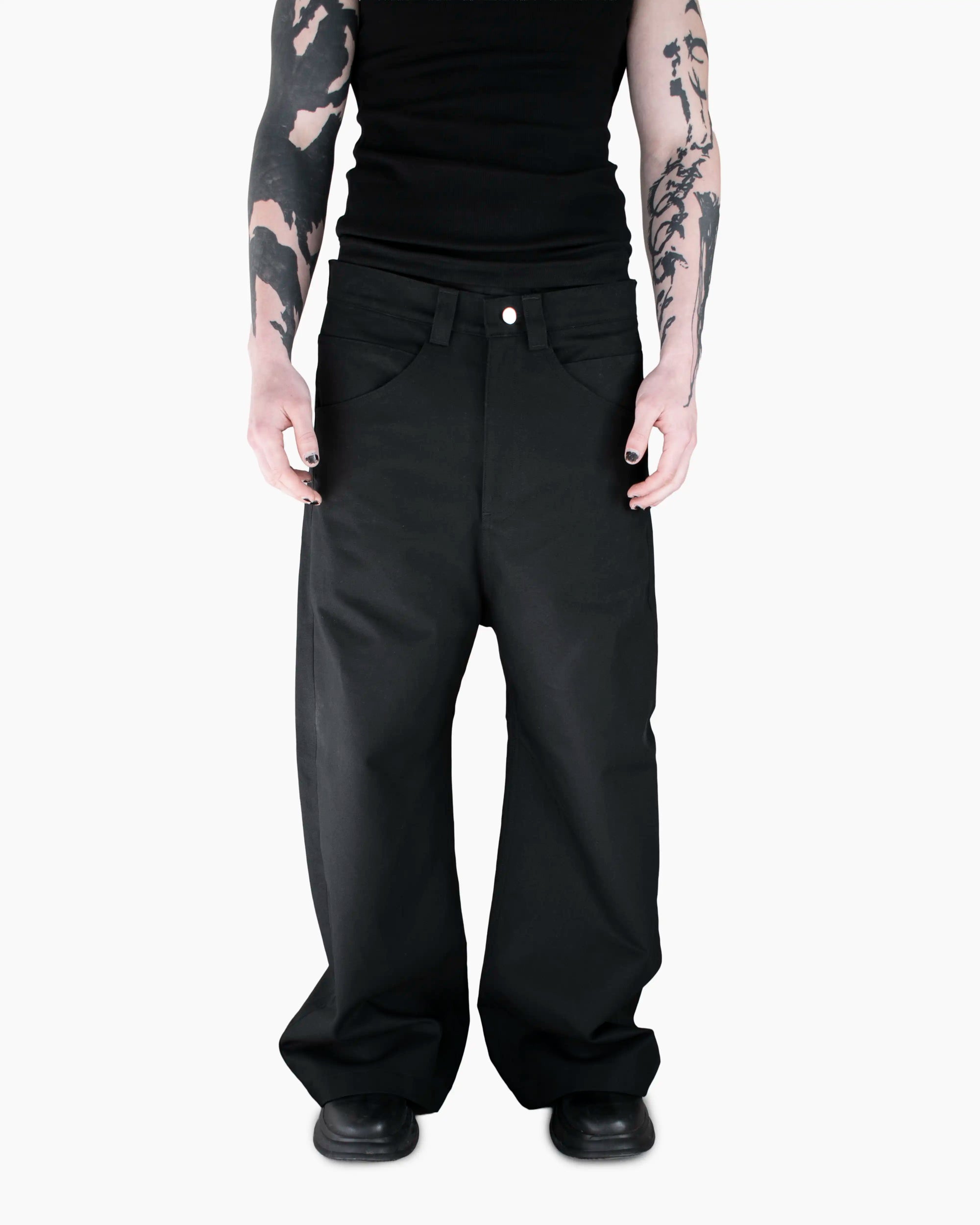 BLACK WIDE PANTS