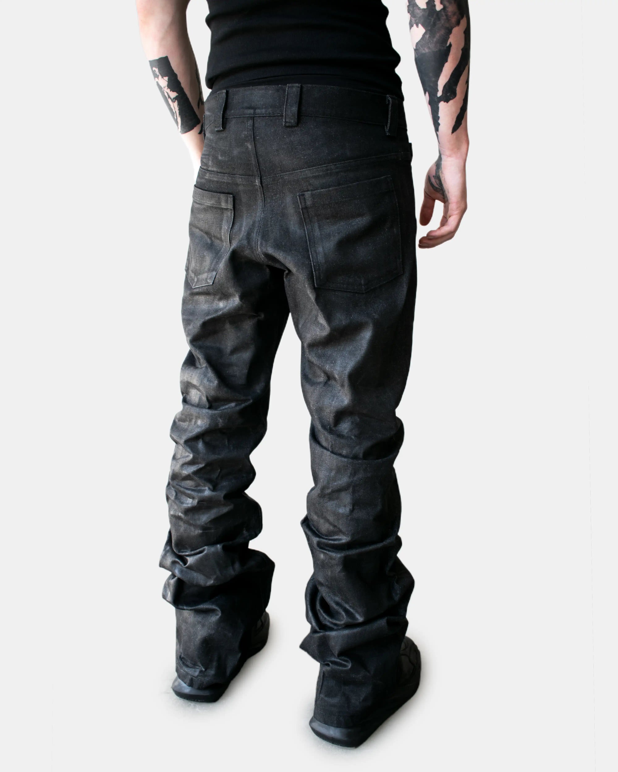 WAXED STACKED JEANS