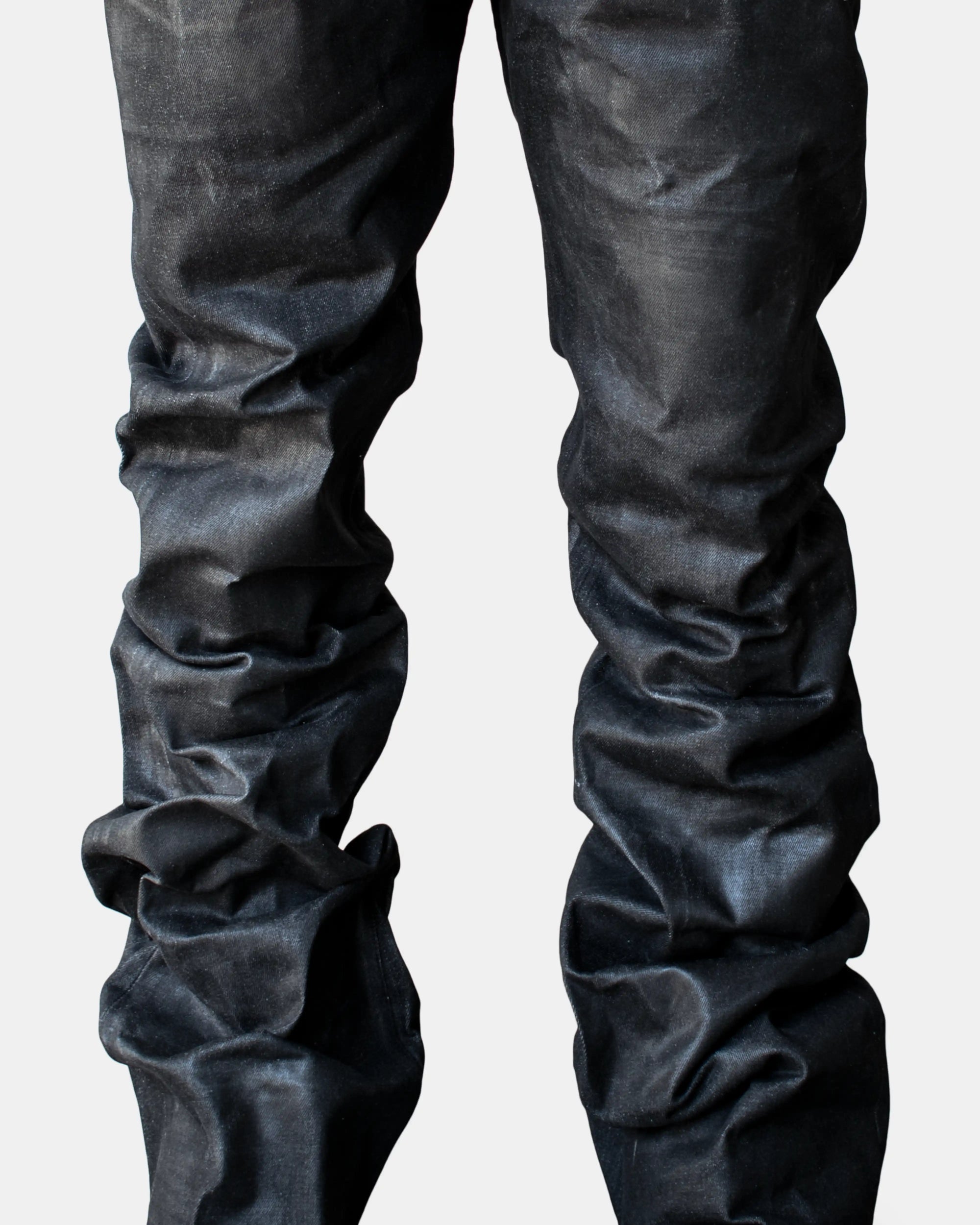 WAXED STACKED JEANS