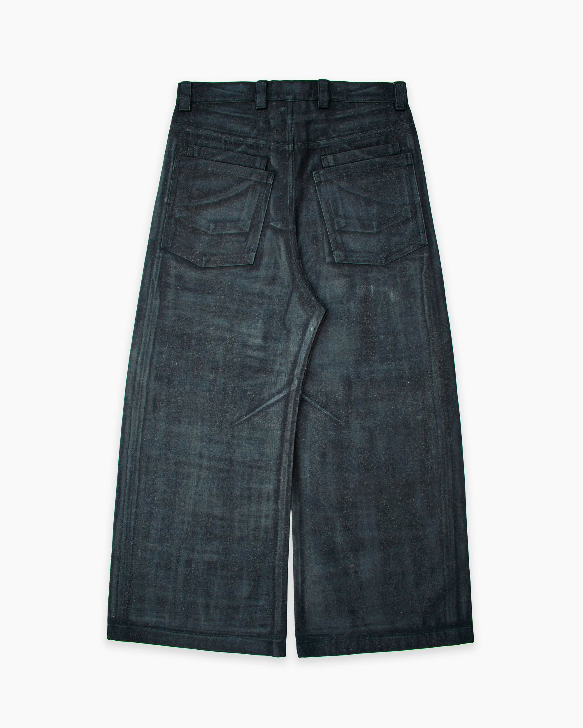 WAXED WIDE JEANS